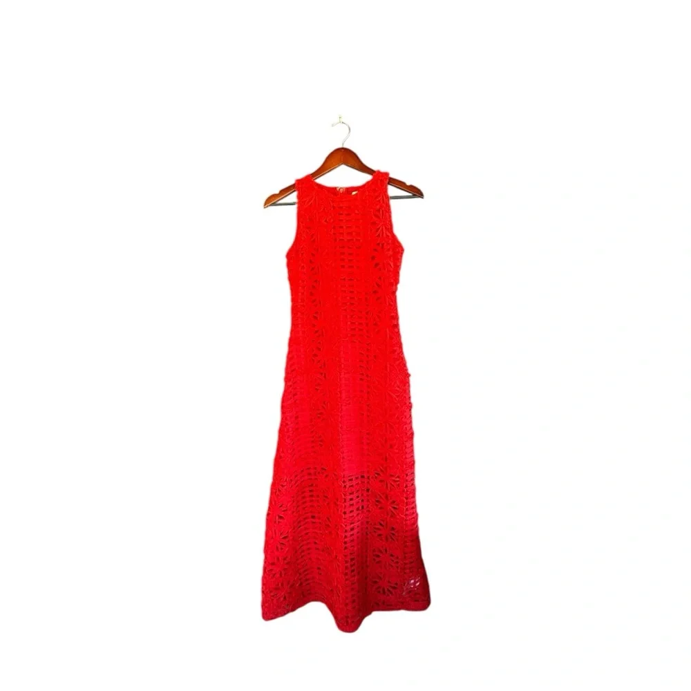 Endless Love Women’s Red Textured Maxi Dress Small NWT MSRP $185 Holiday Party - Picture 10 of 16